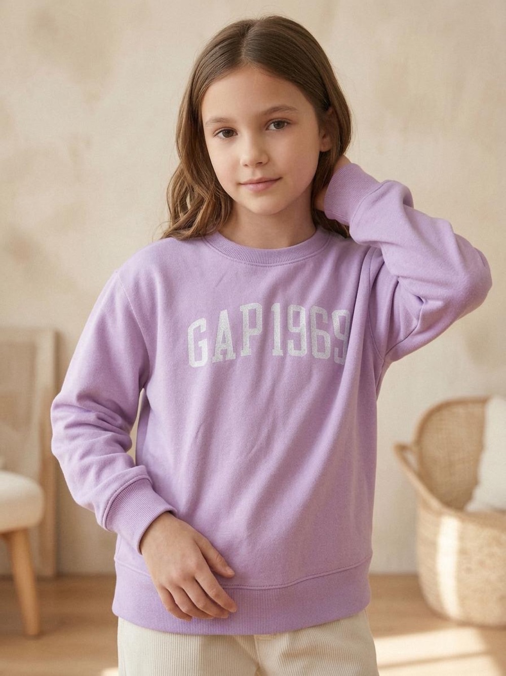 GAP Lavender Crewneck Sweatshirt for Kids